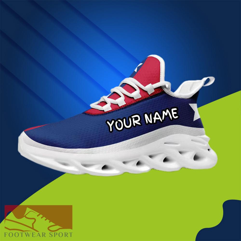 American Flag Chunky Sneakers US Flag Pattern Fashion Max Soul Shoes Custom Name - Custom Name 9 Max Soul American Flag Chunky Sneakers