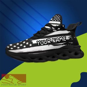 American Flag Chunky Sneakers US Flag Pattern Style Max Soul Shoes Custom Name - Custom Name 6 Max Soul American Flag Chunky Sneakers