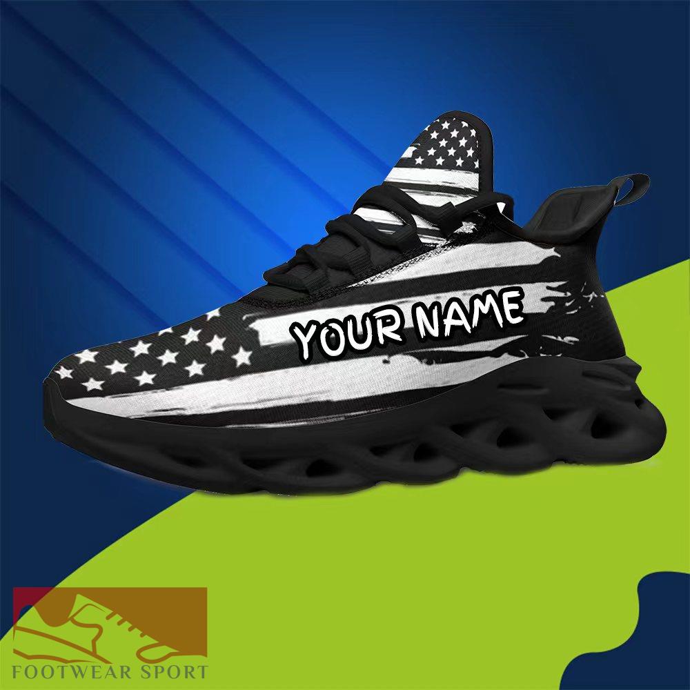 American Flag Chunky Sneakers US Flag Pattern Style Max Soul Shoes Custom Name - Custom Name 6 Max Soul American Flag Chunky Sneakers