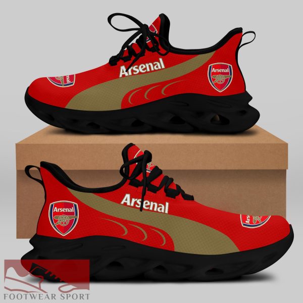 Arsenal Fans EPL Chunky Sneakers Elegance Max Soul Shoes For Men And Women - Arsenal Chunky Sneakers White Black Max Soul Shoes For Men And Women Photo 2