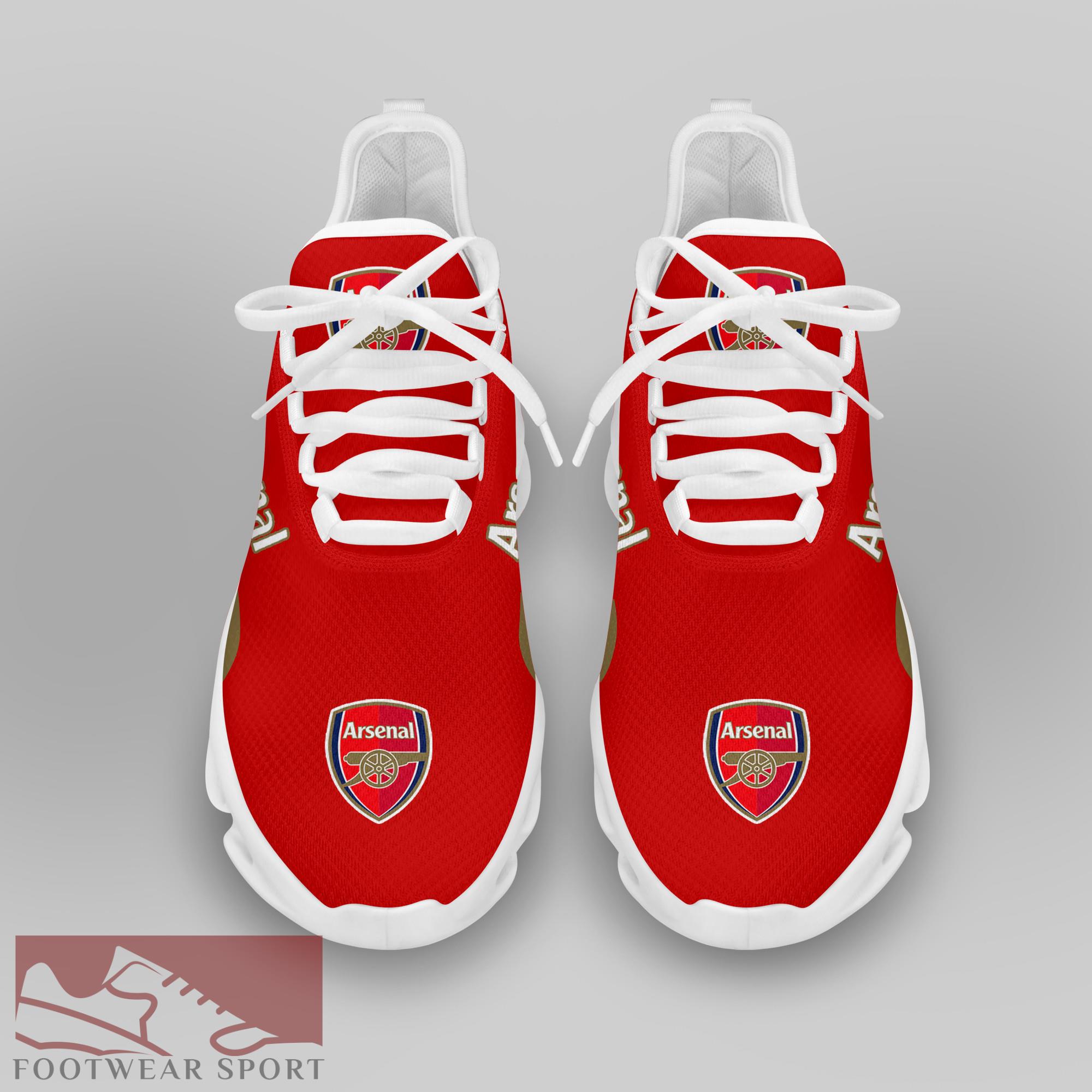 Arsenal Fans EPL Chunky Sneakers Elegance Max Soul Shoes For Men And Women - Arsenal Chunky Sneakers White Black Max Soul Shoes For Men And Women Photo 3