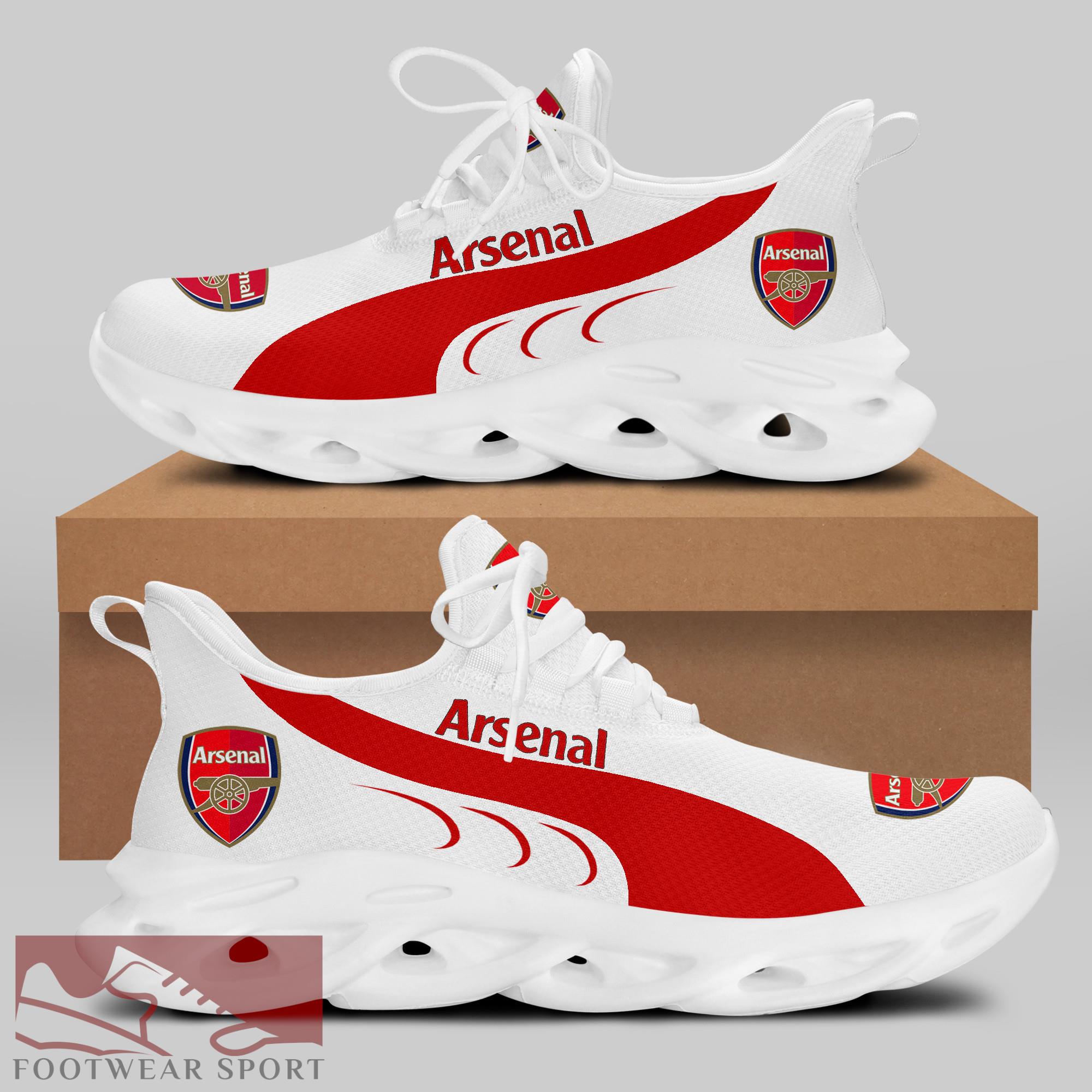 Arsenal Fans EPL Chunky Sneakers Fashion-forward Max Soul Shoes For Men And Women - Arsenal Chunky Sneakers White Black Max Soul Shoes For Men And Women Photo 1