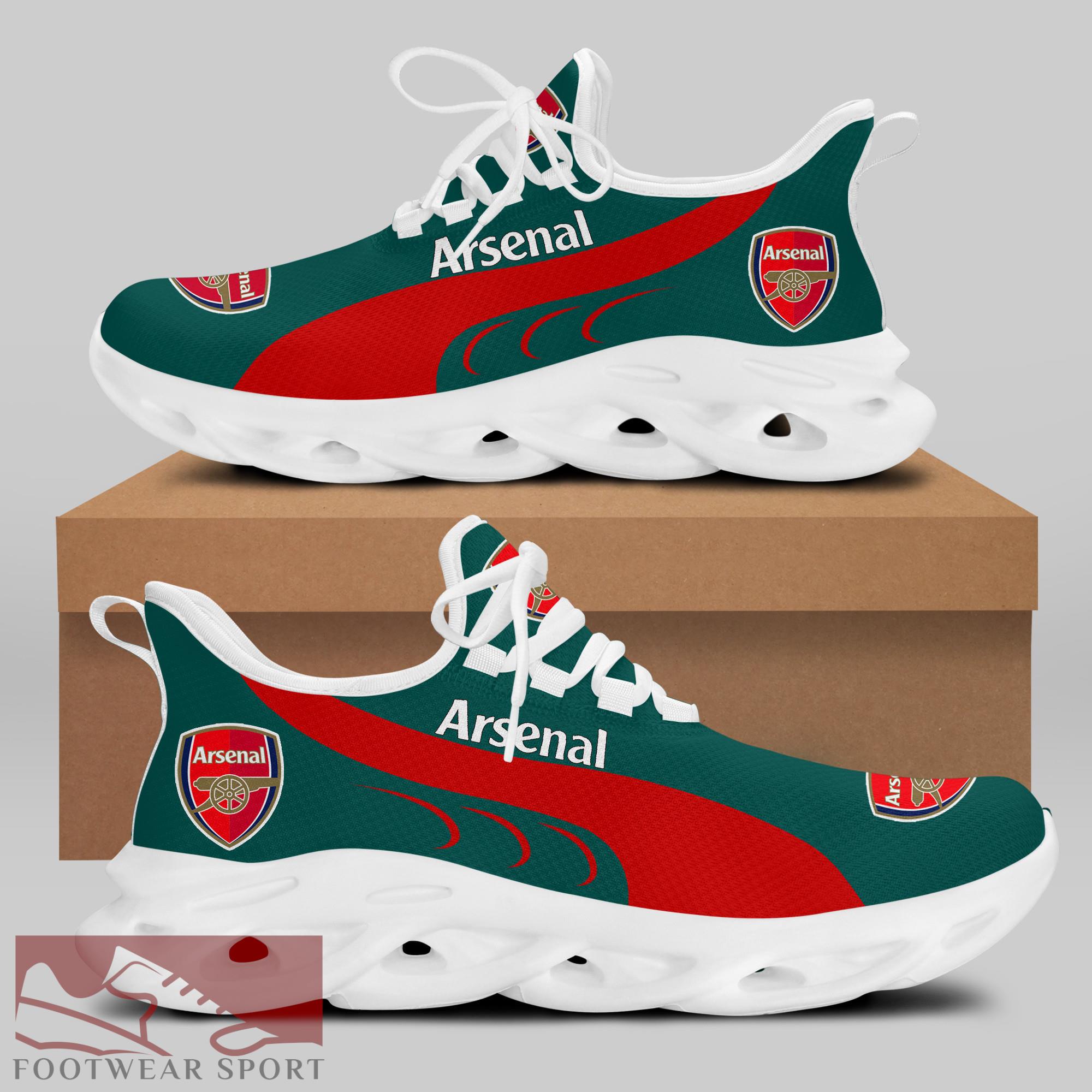 Arsenal Fans EPL Chunky Sneakers Sleek Max Soul Shoes For Men And Women - Arsenal Chunky Sneakers White Black Max Soul Shoes For Men And Women Photo 2