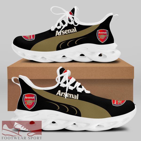 Arsenal Fans EPL Chunky Sneakers Trendsetting Max Soul Shoes For Men And Women - Arsenal Chunky Sneakers White Black Max Soul Shoes For Men And Women Photo 2