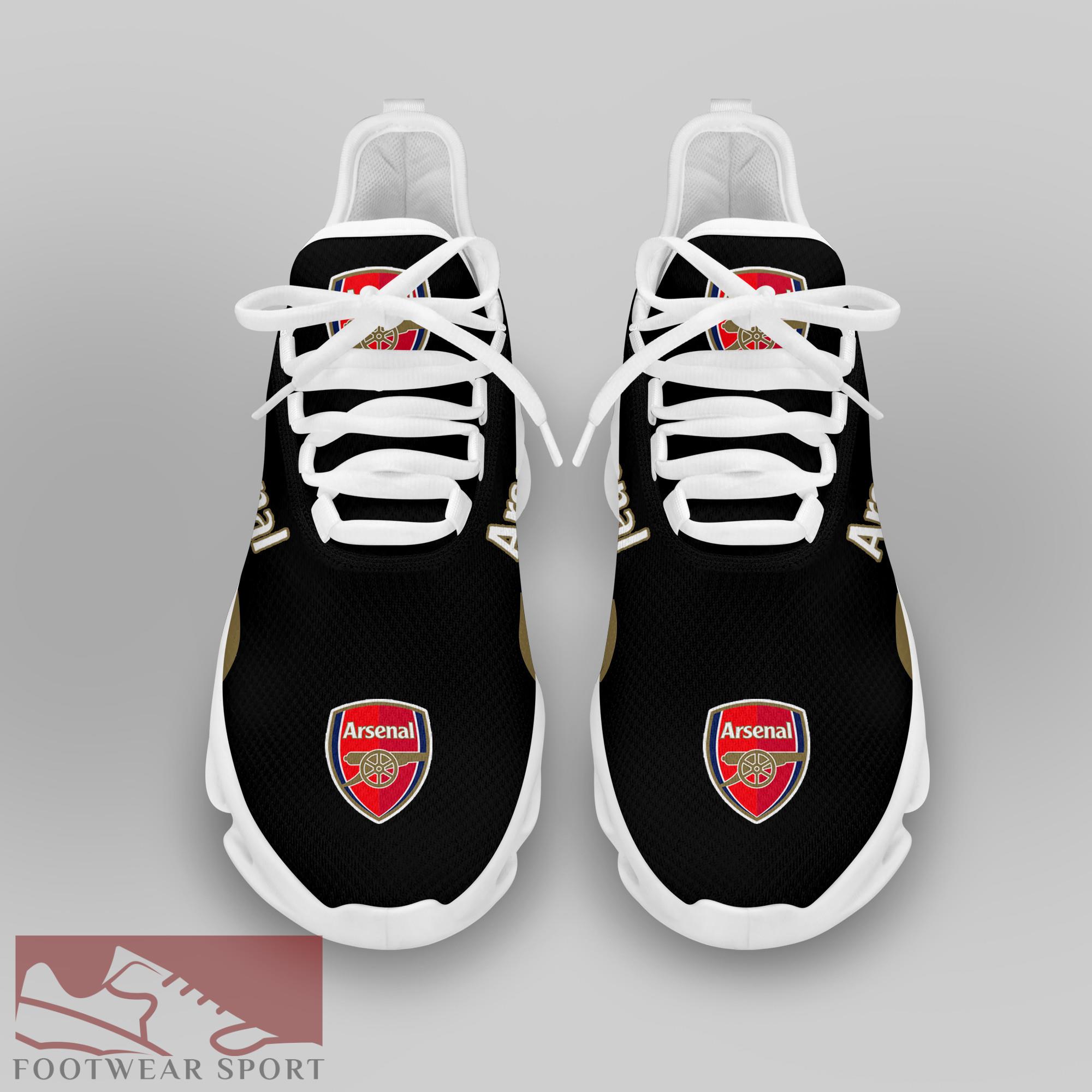 Arsenal Fans EPL Chunky Sneakers Trendsetting Max Soul Shoes For Men And Women - Arsenal Chunky Sneakers White Black Max Soul Shoes For Men And Women Photo 3