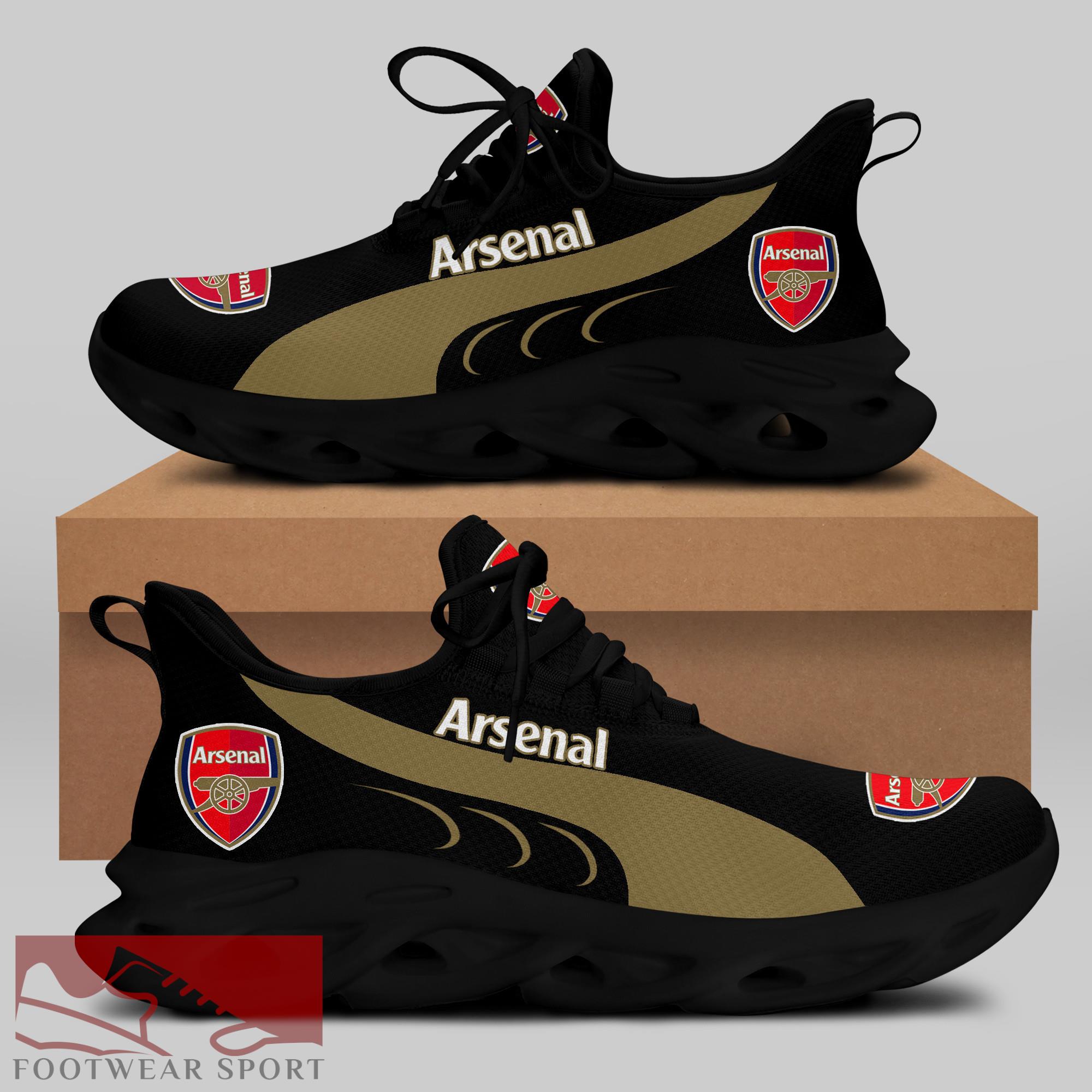 Arsenal Fans EPL Chunky Sneakers Trendsetting Max Soul Shoes For Men And Women - Arsenal Chunky Sneakers White Black Max Soul Shoes For Men And Women Photo 1