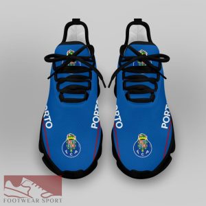 Chunky Sneakers FC PORTO Liga Portugal Logo Runners Max Soul Shoes For Fans - FC PORTO Chunky Sneakers White Black Max Soul Shoes For Men And Women Photo 4