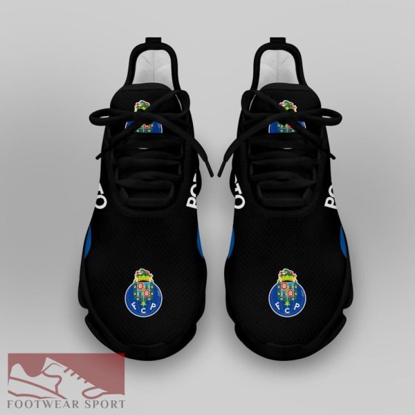 Chunky Sneakers FC PORTO Liga Portugal Logo Unique Max Soul Shoes For Fans - FC PORTO Chunky Sneakers White Black Max Soul Shoes For Men And Women Photo 4