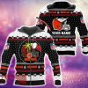 Cleveland Browns Grinch Funny Design Ugly 3D Zip Hoodie Pullover Print Personalized - Cleveland Browns Grinch Funny Design Ugly 3D Zip Hoodie Pullover Print Personalized