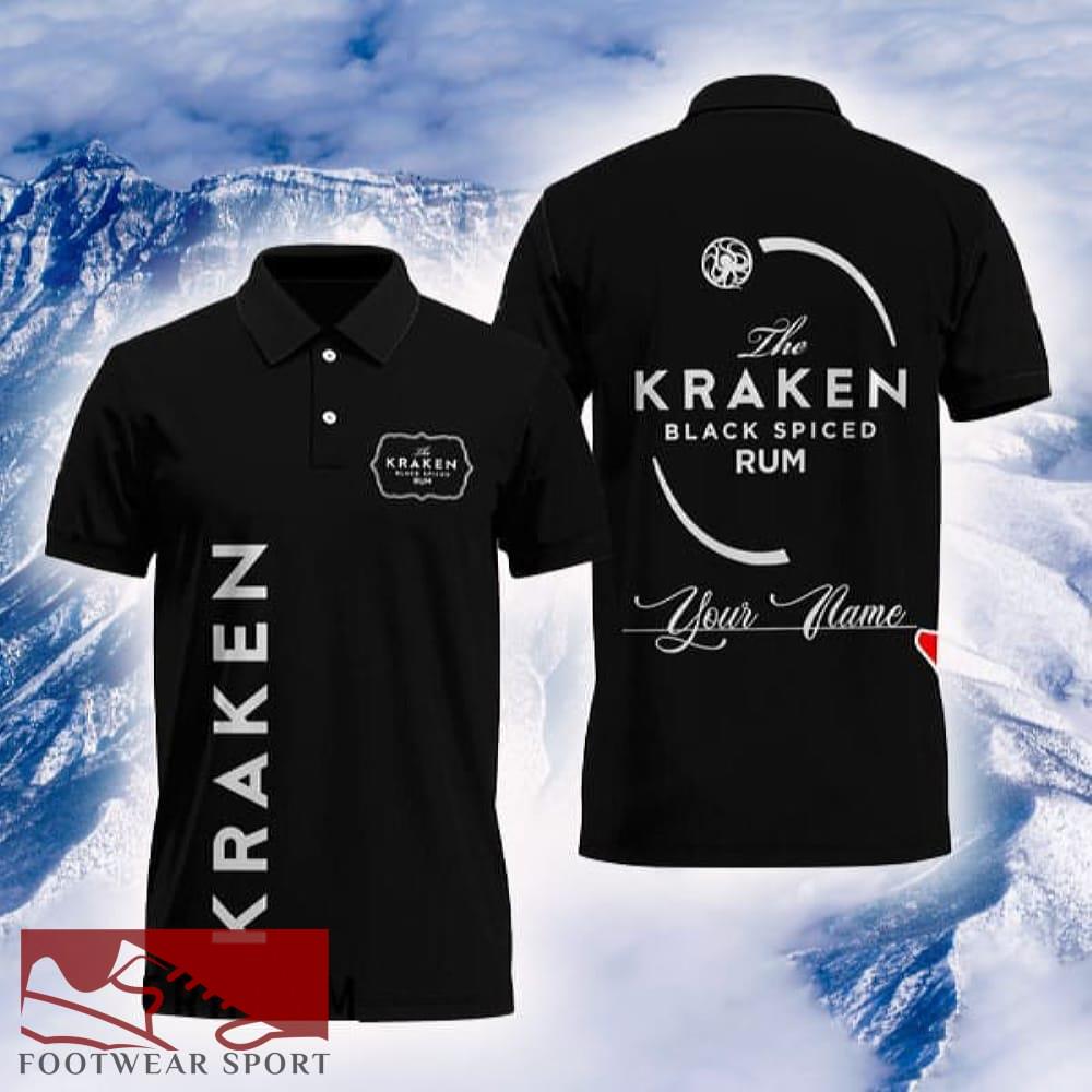 Custom Name Kraken Rum Polo Shirt Black Color Beer Lovers Gift For Mens AOP - Custom Name Kraken Rum Polo Shirt Black Color Beer Lovers Gift For Mens AOP