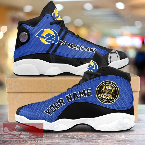 Custom Name Rams Super Bowl 56 LVI Champions vit City Air Jordan 13 Shoes - Custom Name Rams Super Bowl 56 LVI Champions vit City 13 Sneaker Big Logo Air Jordan 13 For Men And Women Photo 1