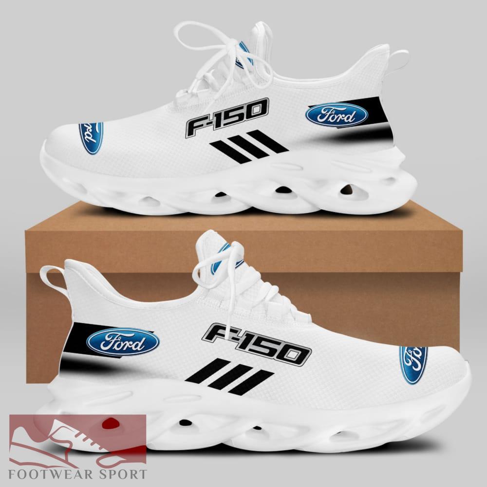 FORD F150 Racing Car Running Sneakers Emblem Max Soul Shoes For Men And Women - FORD F150 Chunky Sneakers White Black Max Soul Shoes For Men And Women Photo 1