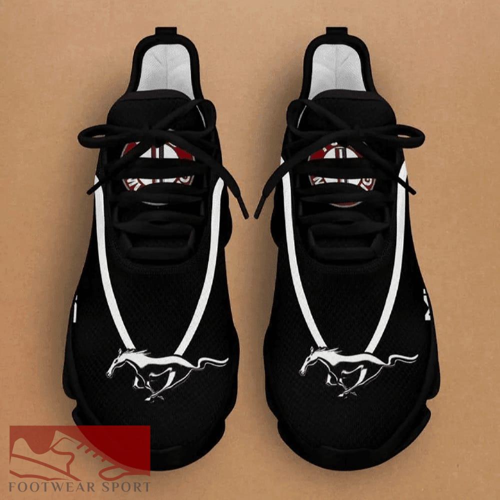 FORD MUSTANG Racing Car Running Sneakers Edgy Max Soul Shoes For Men And Women - FORD MUSTANG Chunky Sneakers White Black Max Soul Shoes For Men And Women Photo 3