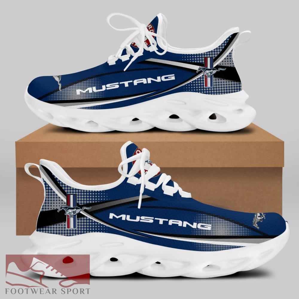 FORD MUSTANG Racing Car Running Sneakers Representation Max Soul Shoes For Men And Women - FORD MUSTANG Chunky Sneakers White Black Max Soul Shoes For Men And Women Photo 2