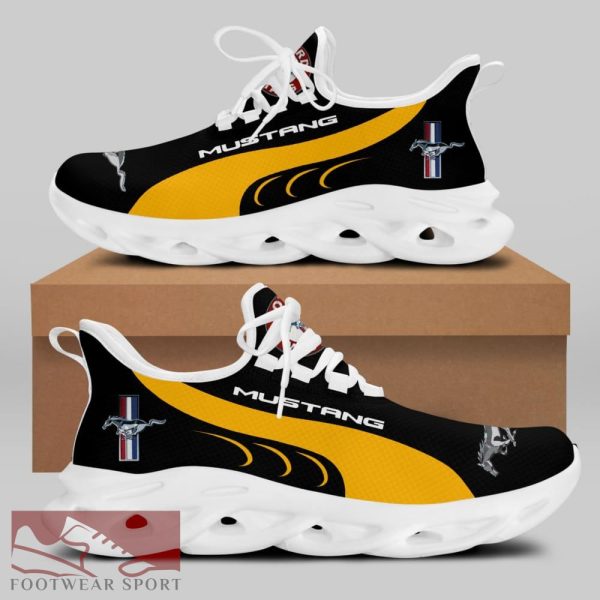 FORD MUSTANG Racing Car Running Sneakers Trademark Max Soul Shoes For Men And Women - FORD MUSTANG Chunky Sneakers White Black Max Soul Shoes For Men And Women Photo 2