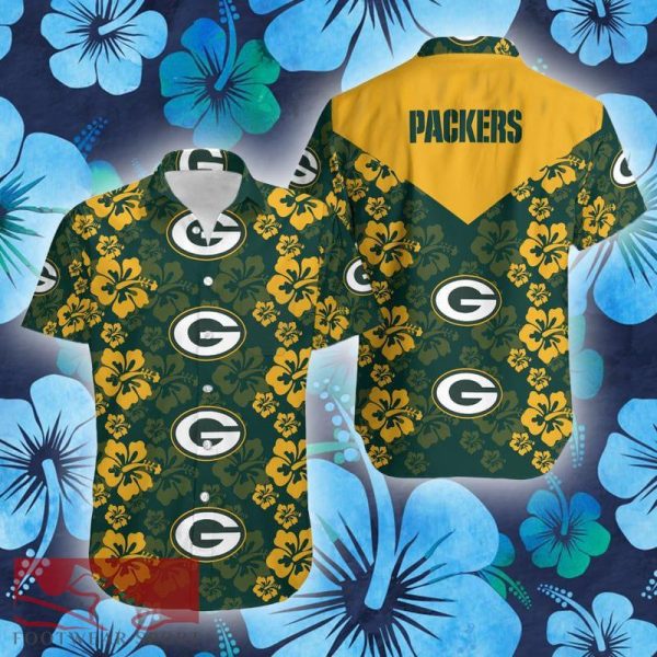Green Bay Packers Flowers Hawaiian Shirt Gift Summer - Green Bay Packers Flowers Hawaiian Shirt Gift Summer