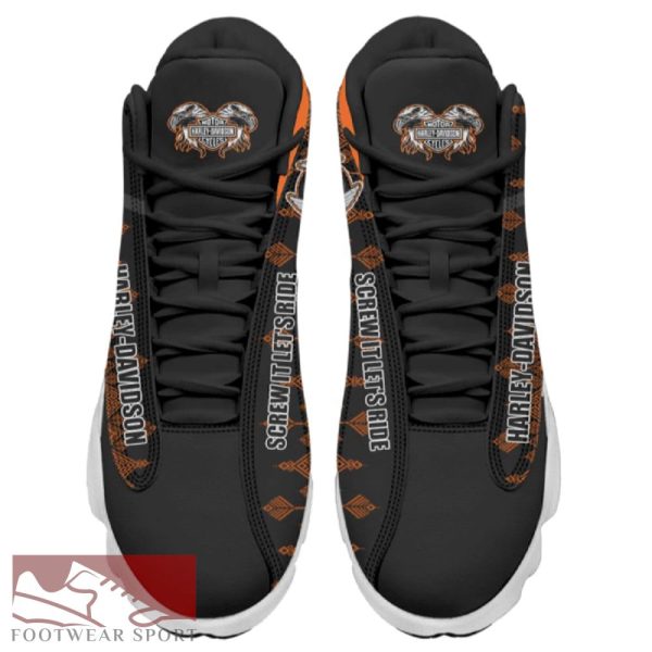 Harley-Davidson Big Logo Chic Air Jordan 13 Shoes For Men And Women - HD Sneaker Big Logo Air Jordan 13 For Men And Women Photo 2