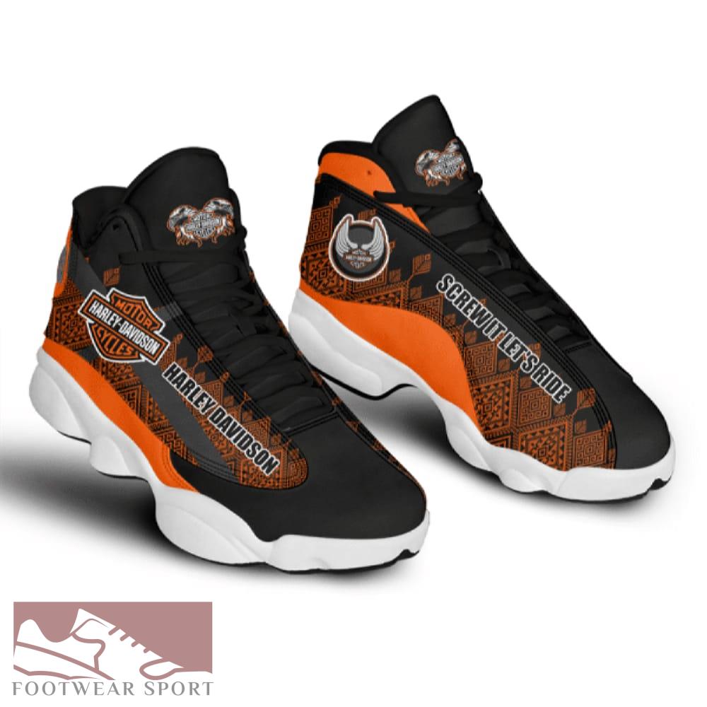 Harley-Davidson Big Logo Chic Air Jordan 13 Shoes For Men And Women - HD Sneaker Big Logo Air Jordan 13 For Men And Women Photo 1