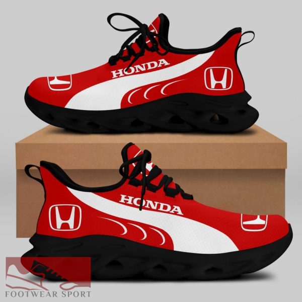 Honda Racing Car Running Sneakers Aspire Max Soul Shoes For Men And Women - Honda Chunky Sneakers White Black Max Soul Shoes For Men And Women Photo 2