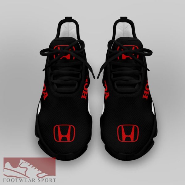 Honda Racing Car Running Sneakers Craftsmanship Max Soul Shoes For Men And Women - Honda Chunky Sneakers White Black Max Soul Shoes For Men And Women Photo 4