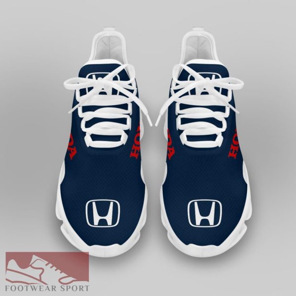 Honda Racing Car Running Sneakers Evoke Max Soul Shoes For Men And Women - Honda Chunky Sneakers White Black Max Soul Shoes For Men And Women Photo 3