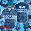Indianapolis Colts Flower and Logo Hawaiian Shirt Gift Summer - Indianapolis Colts Flower and Logo Hawaiian Shirt Gift Summer