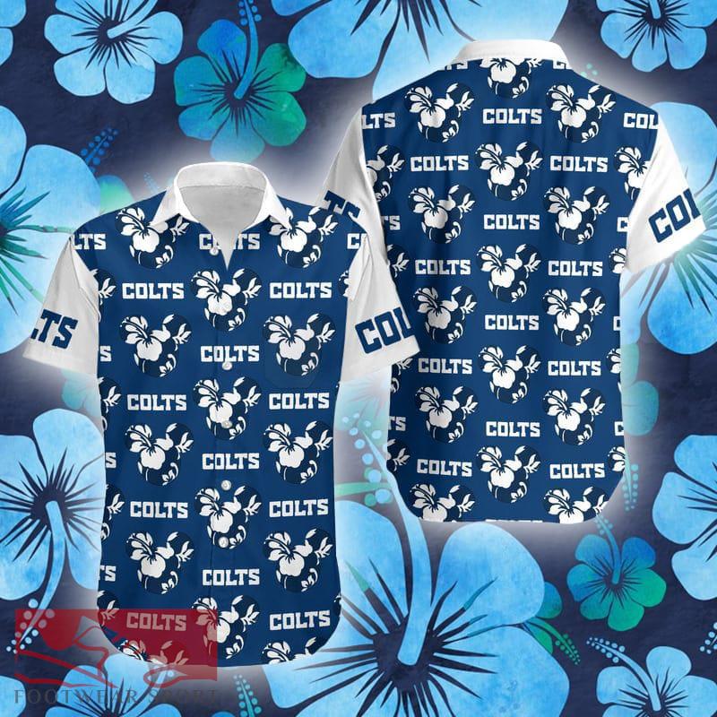 Indianapolis Colts Mickey and Flowers Hawaiian Shirt Gift Summer - Indianapolis Colts Mickey and Flowers Hawaiian Shirt Gift Summer