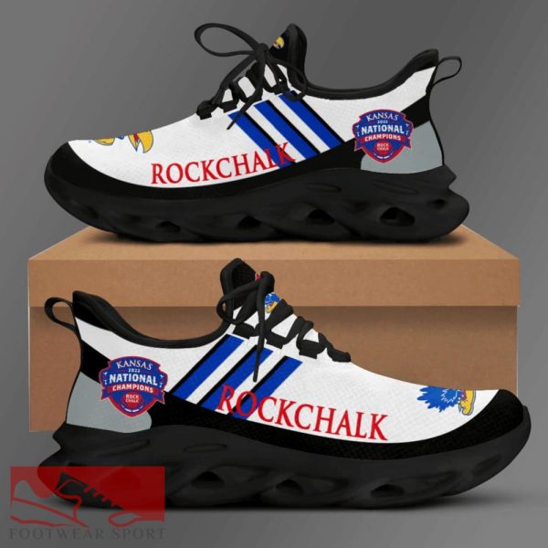 Kansas Jayhawks Chunky Sneakers Luxury Max Soul Shoes For Men And Women - Kansas Jayhawks Chunky Sneakers White Black Max Soul Shoes For Men And Women Photo 1