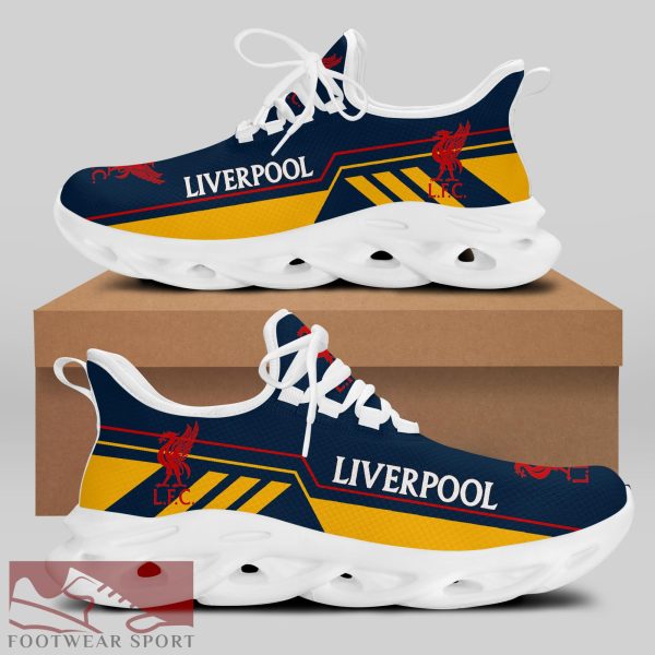 Liverpool FC Fans EPL Chunky Sneakers Casual Max Soul Shoes For Men And Women - Liverpool FC Chunky Sneakers White Black Max Soul Shoes For Men And Women Photo 2