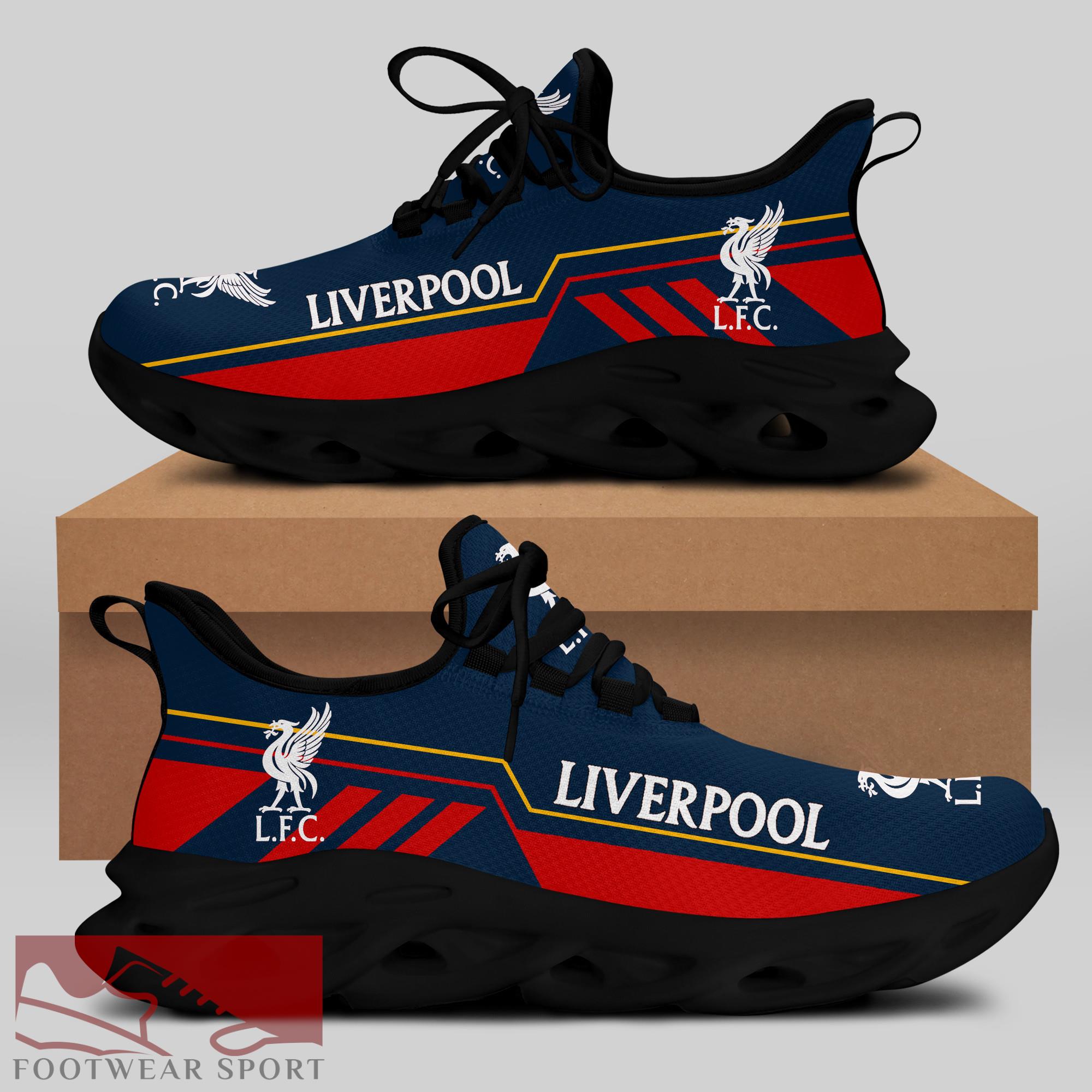 Liverpool FC Fans EPL Chunky Sneakers Versatile Max Soul Shoes For Men And Women - Liverpool FC Chunky Sneakers White Black Max Soul Shoes For Men And Women Photo 1