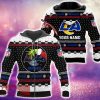 Los Angeles Rams Grinch Funny Design Ugly 3D Zip Hoodie Pullover Print Personalized - Los Angeles Rams Grinch Funny Design Ugly 3D Zip Hoodie Pullover Print Personalized