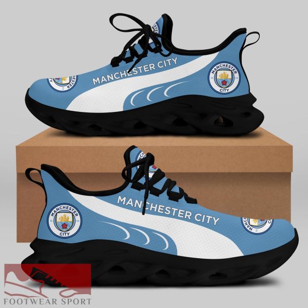 Man City Fans EPL Chunky Sneakers Comfort Max Soul Shoes For Men And Women - Man City Chunky Sneakers White Black Max Soul Shoes For Men And Women Photo 2