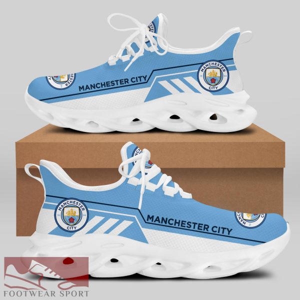 Man City Fans EPL Chunky Sneakers Footwear Max Soul Shoes For Men And Women - Man City Chunky Sneakers White Black Max Soul Shoes For Men And Women Photo 2