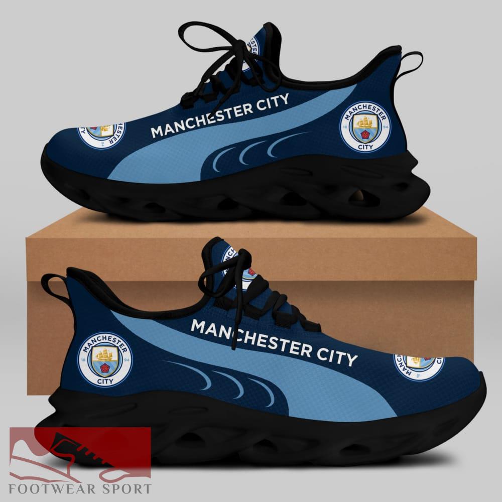 Man City Fans EPL Chunky Sneakers Unique Max Soul Shoes For Men And Women - Man City Chunky Sneakers White Black Max Soul Shoes For Men And Women Photo 1