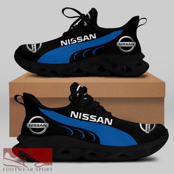 Nissan Racing Car Running Sneakers Elegance Max Soul Shoes For Men And Women - Nissan Chunky Sneakers White Black Max Soul Shoes For Men And Women Photo 1