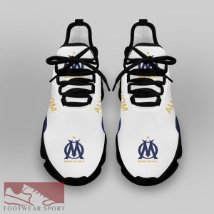 Olympique de Marseille Ligue 1 Logo Chunky Sneakers Casual Max Soul Shoes For Fans - Olympique de Marseille Chunky Sneakers White Black Max Soul Shoes For Men And Women Photo 4