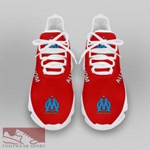 Olympique de Marseille Ligue 1 Logo Chunky Sneakers Craftsmanship Max Soul Shoes For Fans - Olympique de Marseille Chunky Sneakers White Black Max Soul Shoes For Men And Women Photo 3