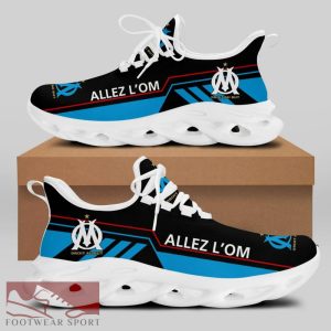 Olympique de Marseille Ligue 1 Logo Chunky Sneakers Creative Max Soul Shoes For Fans - Olympique de Marseille Chunky Sneakers White Black Max Soul Shoes For Men And Women Photo 2