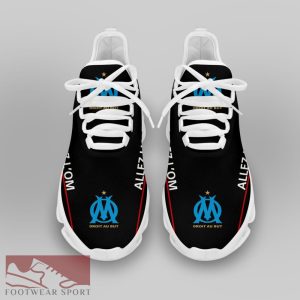 Olympique de Marseille Ligue 1 Logo Chunky Sneakers Creative Max Soul Shoes For Fans - Olympique de Marseille Chunky Sneakers White Black Max Soul Shoes For Men And Women Photo 3