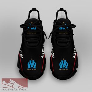 Olympique de Marseille Ligue 1 Logo Chunky Sneakers Creative Max Soul Shoes For Fans - Olympique de Marseille Chunky Sneakers White Black Max Soul Shoes For Men And Women Photo 4