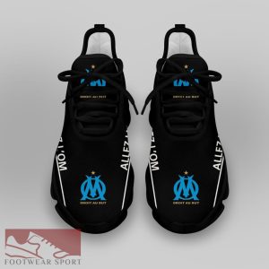 Olympique de Marseille Ligue 1 Logo Chunky Sneakers Detail Max Soul Shoes For Fans - Olympique de Marseille Chunky Sneakers White Black Max Soul Shoes For Men And Women Photo 4