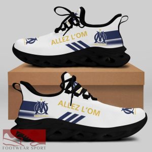 Olympique de Marseille Ligue 1 Logo Chunky Sneakers Elegance Max Soul Shoes For Fans - Olympique de Marseille Chunky Sneakers White Black Max Soul Shoes For Men And Women Photo 2