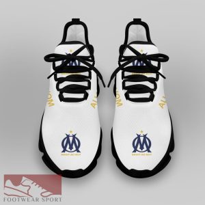 Olympique de Marseille Ligue 1 Logo Chunky Sneakers Elegance Max Soul Shoes For Fans - Olympique de Marseille Chunky Sneakers White Black Max Soul Shoes For Men And Women Photo 4