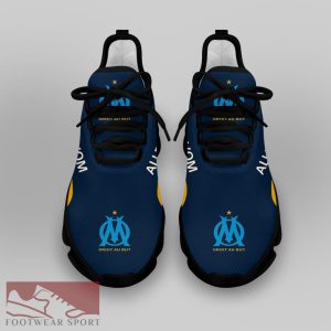Olympique de Marseille Ligue 1 Logo Chunky Sneakers Expressive Max Soul Shoes For Fans - Olympique de Marseille Chunky Sneakers White Black Max Soul Shoes For Men And Women Photo 4