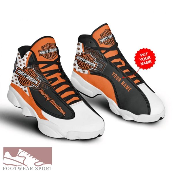 Personalized Harley-Davidson Big Logo Athletic Air Jordan 13 Shoes For Men And Women - Personalized HD Sneaker Big Logo Air Jordan 13 For Men And Women Photo 1