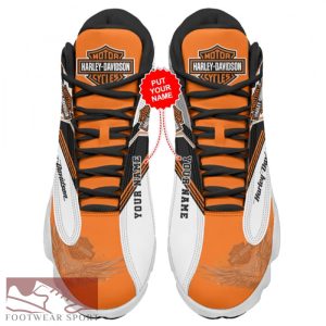 Personalized Harley-Davidson Big Logo Unique Air Jordan 13 Shoes For Men And Women - Personalized HD Sneaker Big Logo Air Jordan 13 For Men And Women Photo 2
