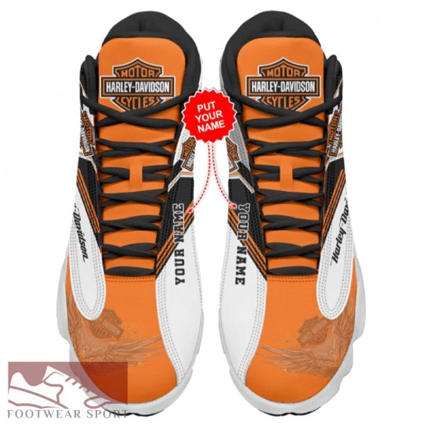Personalized Harley-Davidson Big Logo Unique Air Jordan 13 Shoes For Men And Women - Personalized HD Sneaker Big Logo Air Jordan 13 For Men And Women Photo 2