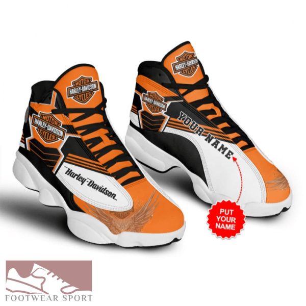 Personalized Harley-Davidson Big Logo Unique Air Jordan 13 Shoes For Men And Women - Personalized HD Sneaker Big Logo Air Jordan 13 For Men And Women Photo 1