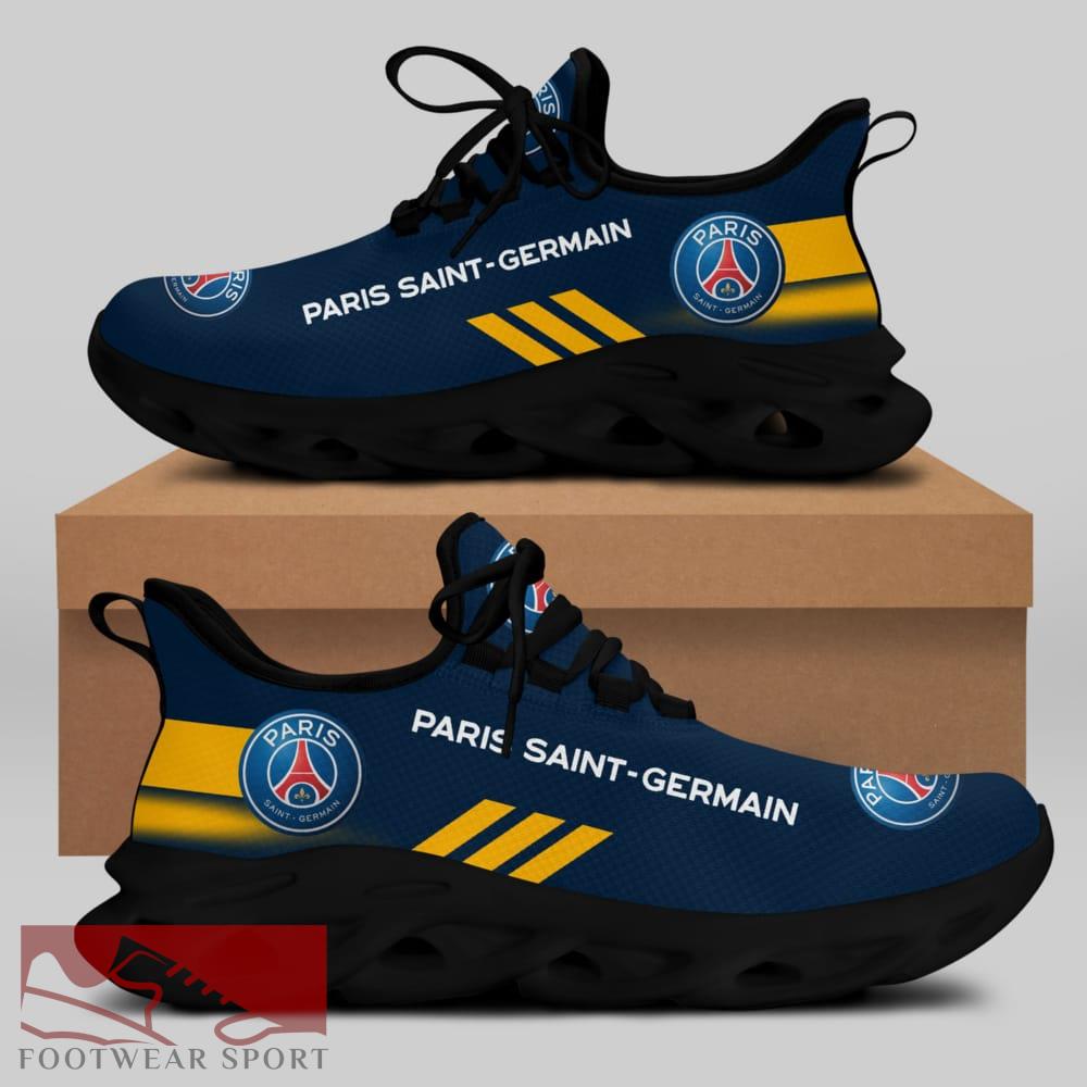 PSG FC Ligue 1 Logo Chunky Sneakers Design Max Soul Shoes For Fans - PSG FC Chunky Sneakers White Black Max Soul Shoes For Men And Women Photo 1