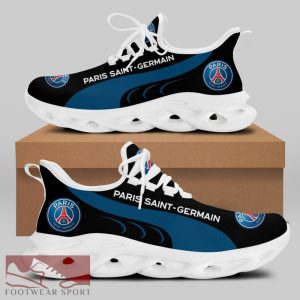 PSG FC Ligue 1 Logo Chunky Sneakers Trendy Max Soul Shoes For Fans - PSG FC Chunky Sneakers White Black Max Soul Shoes For Men And Women Photo 2
